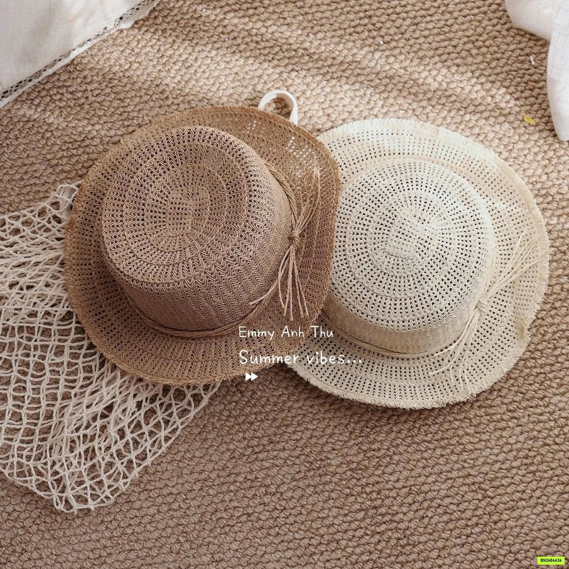 MŨ CÓI DỆT VINTAGE MẸ BÉ