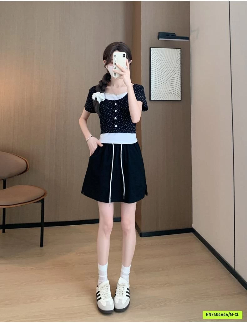 QUẦN VÁY COTTON CẠP CHUN