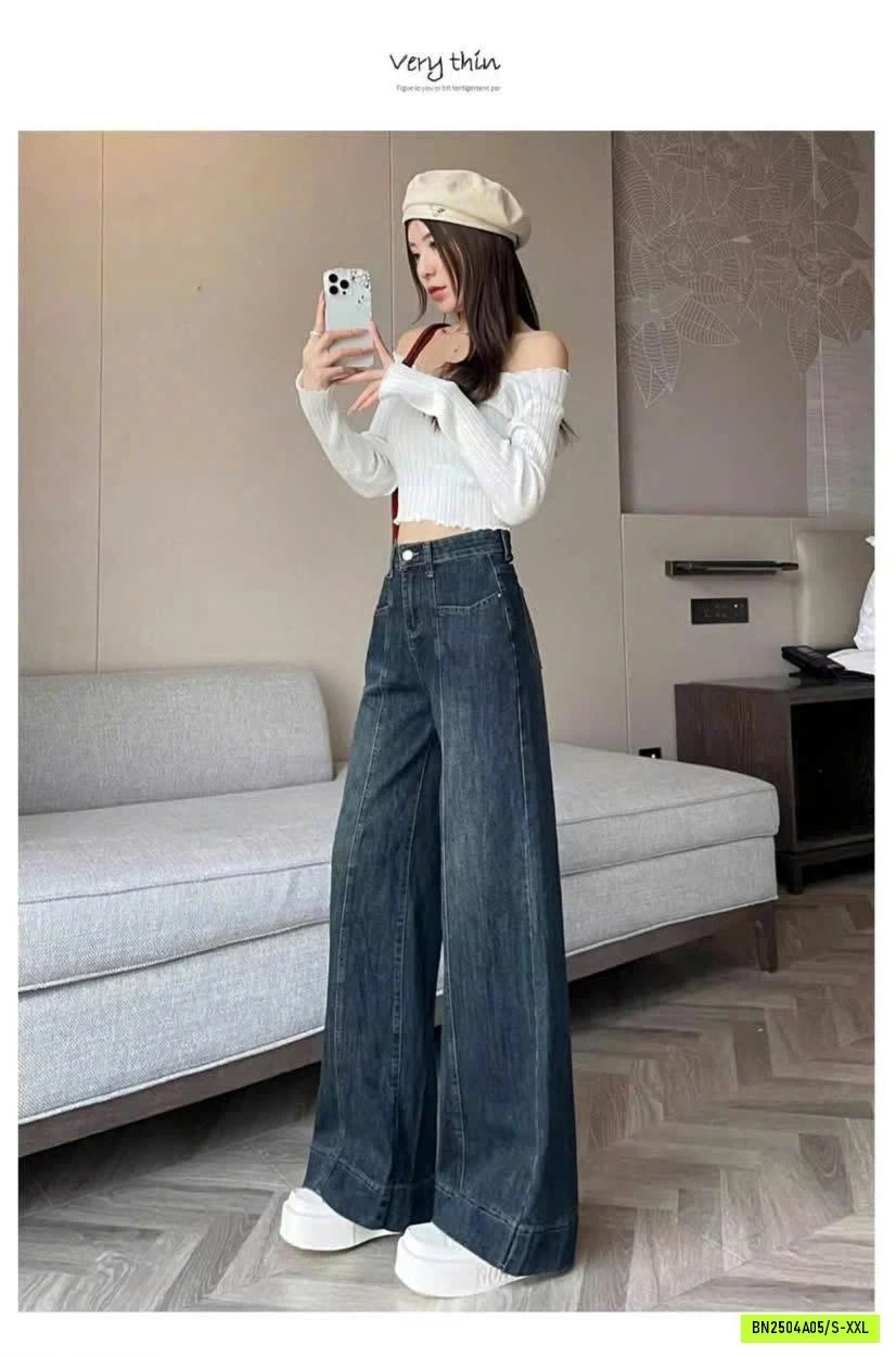 QUẦN JEAN XUÔNG VIỀN GÂN