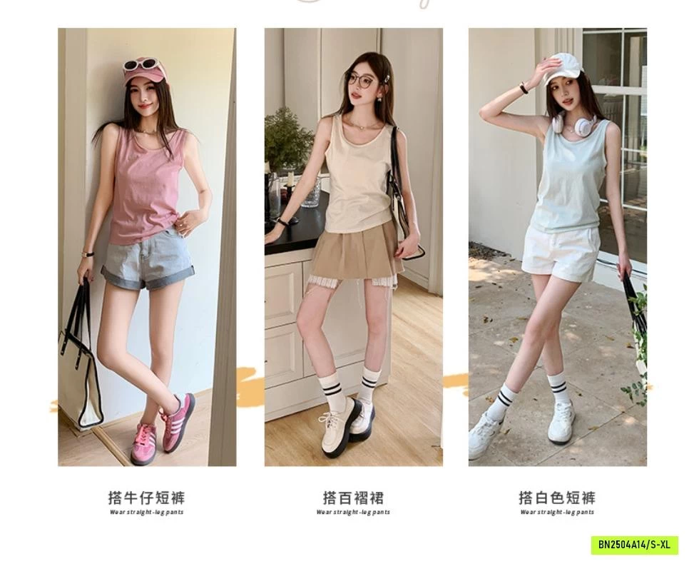 ÁO COTTON SÁT NÁCH CỔ RỘNG