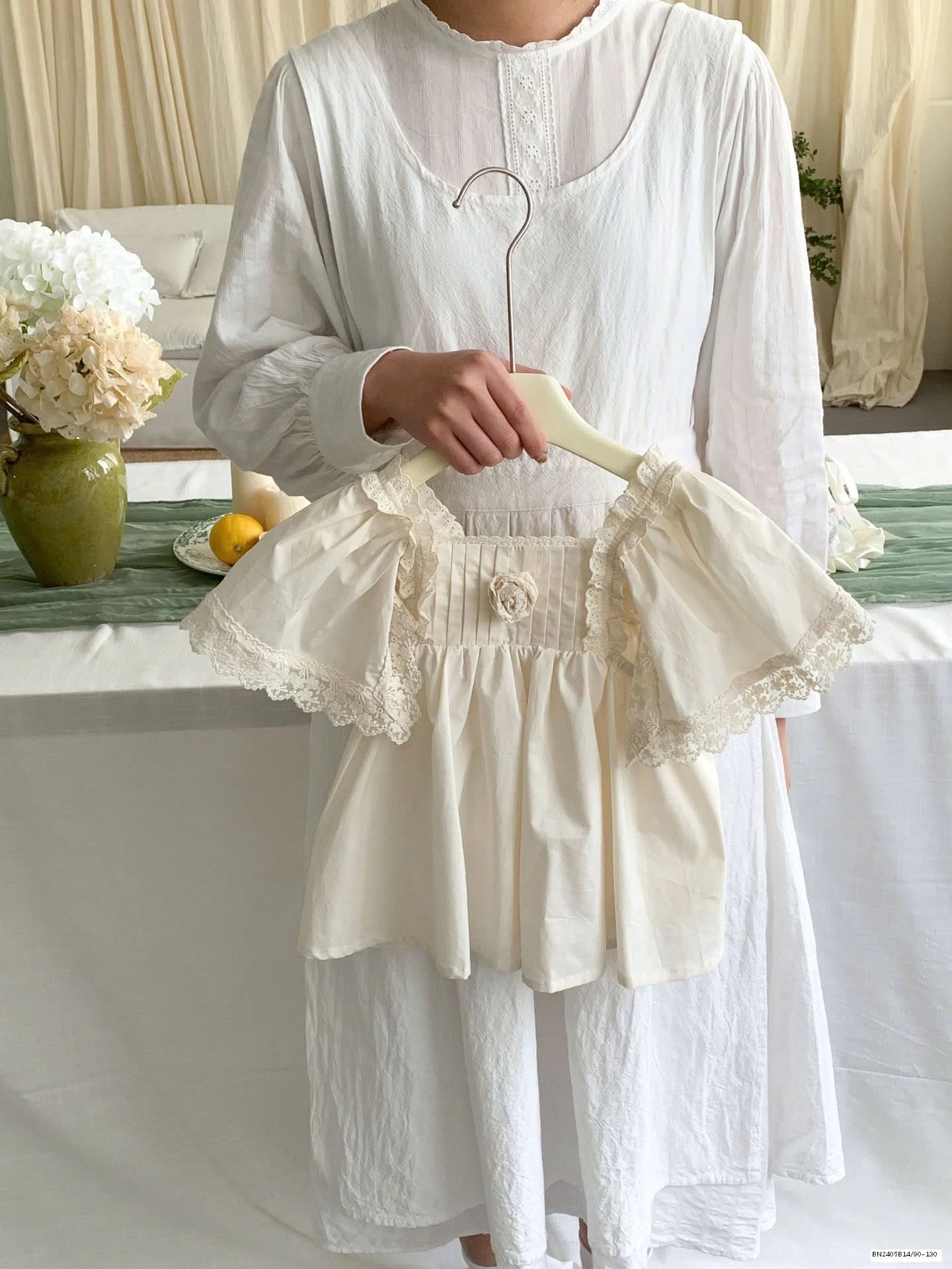 SET ÁO BBD HOA NỔI MIX QUẦN ỐNG RỘNG BG