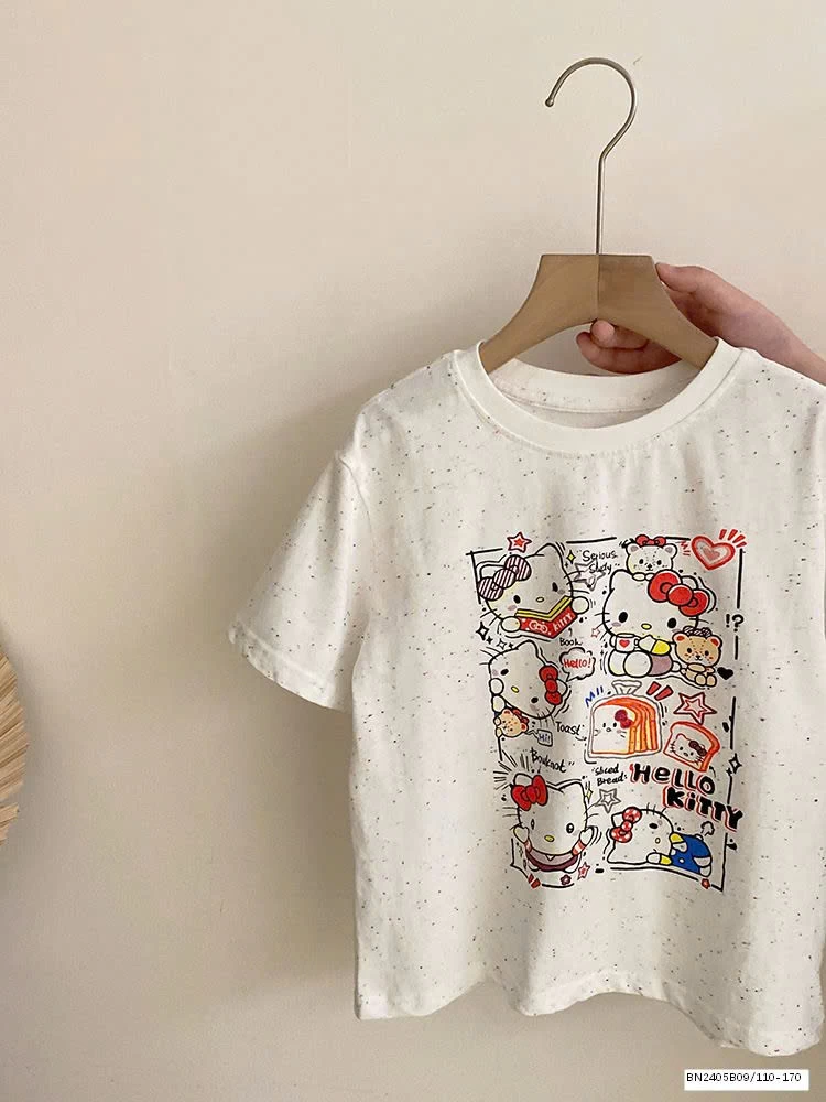 SET ÁO THUN KITTY MUỐI TIÊU MIX SHORT JEAN