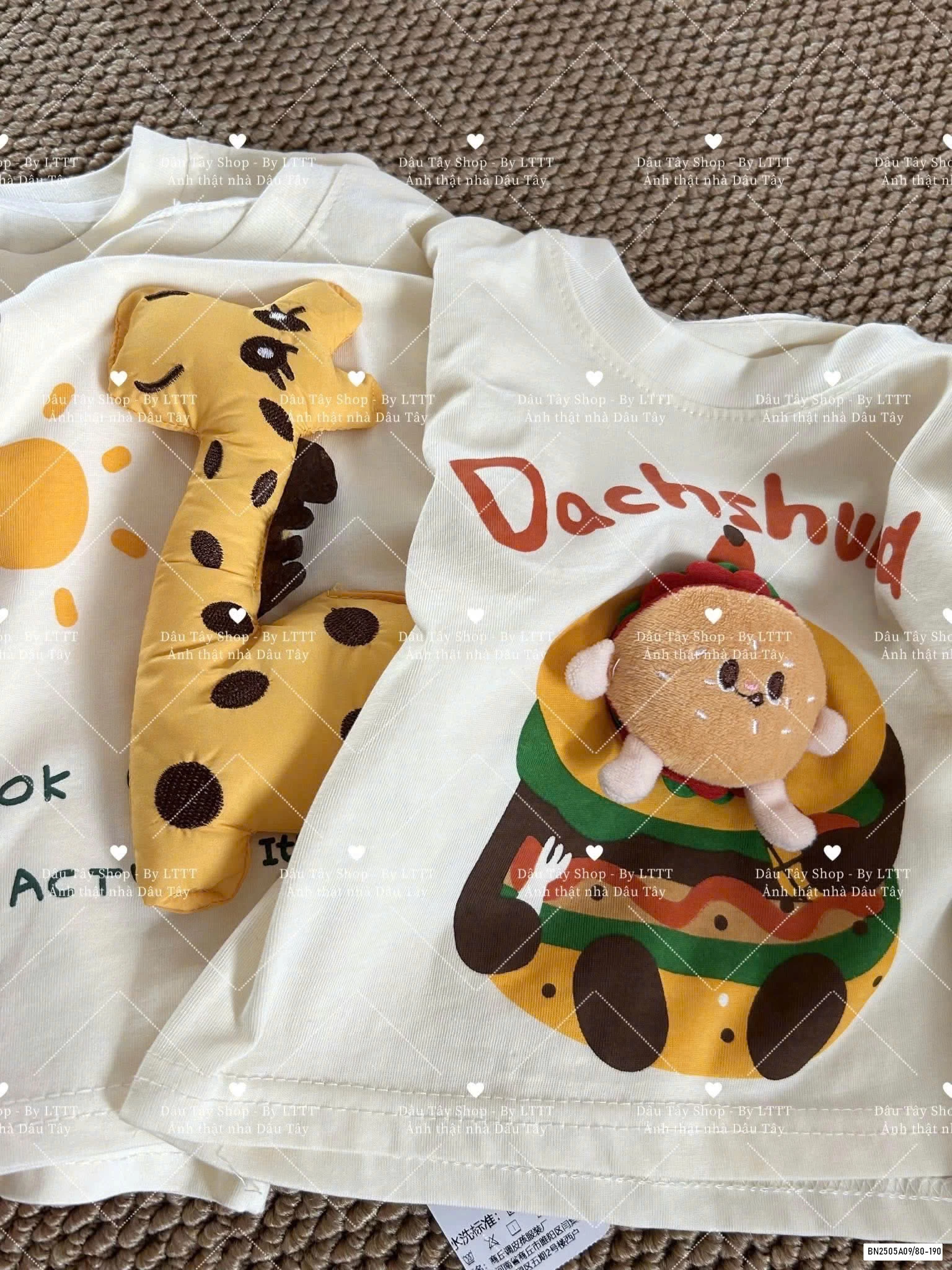 BST ÁO THUN GẮN THÚ CƯNG