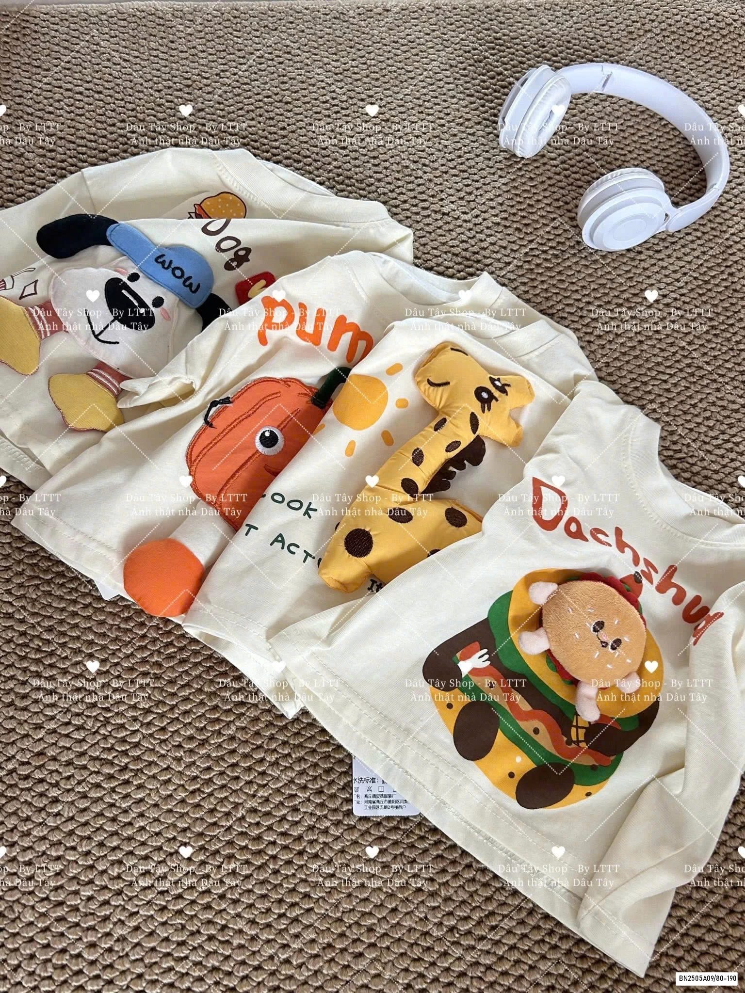 BST ÁO THUN GẮN THÚ CƯNG