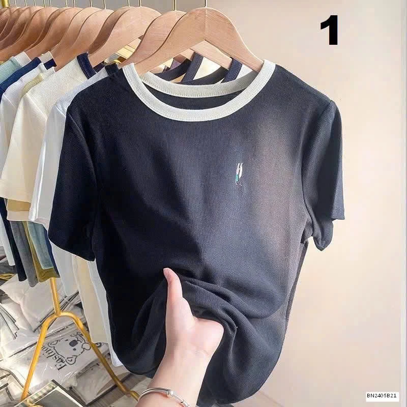 ÁO CỘC TAY VIỀN CỔ