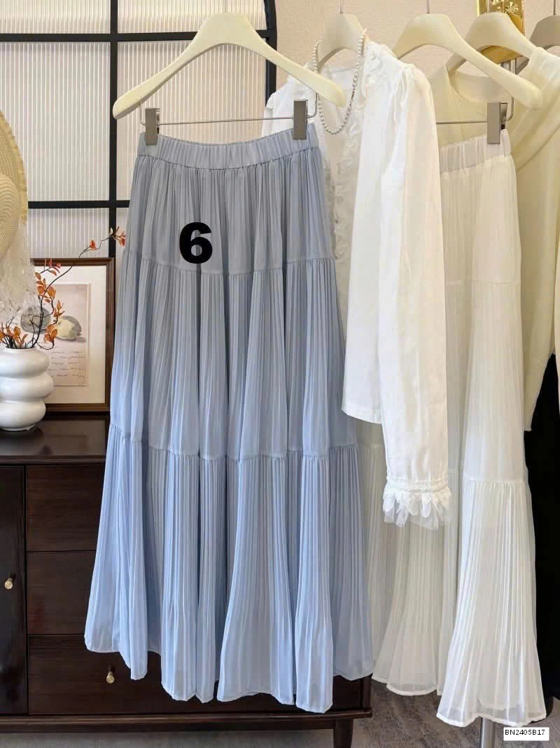 CHÂN VÁY VOAN XẾP LY DÁNG DÀI