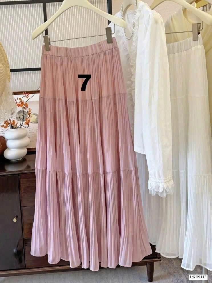 CHÂN VÁY VOAN XẾP LY DÁNG DÀI