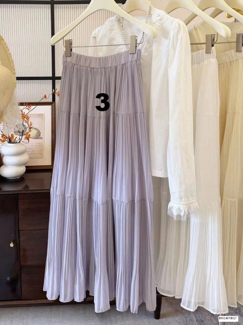 CHÂN VÁY VOAN XẾP LY DÁNG DÀI