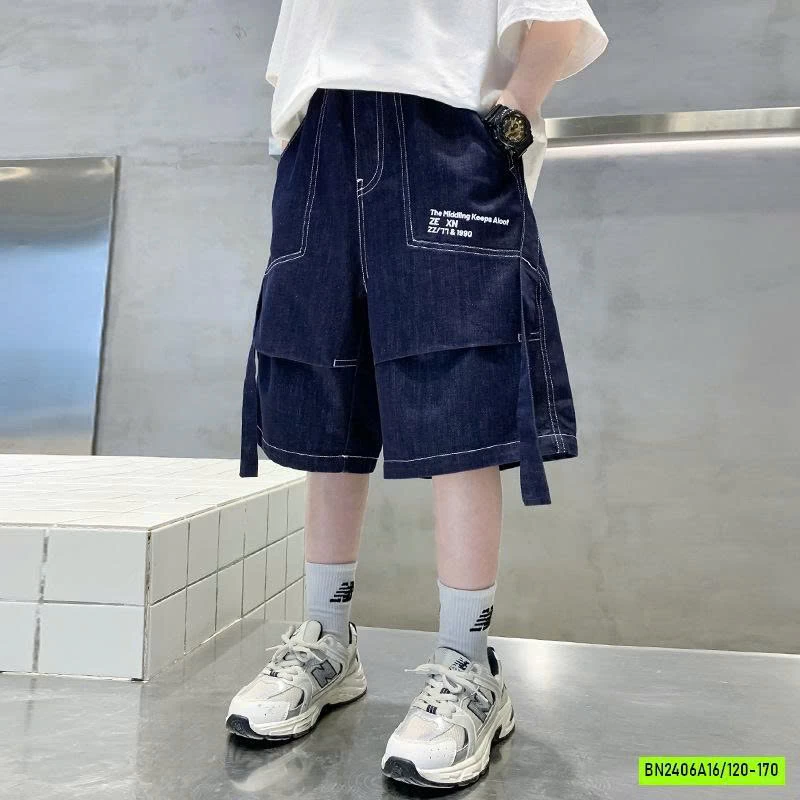 SHORT JEANS TÚI HỘP XANH DENIM