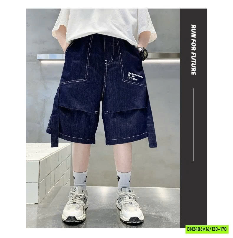 SHORT JEANS TÚI HỘP XANH DENIM