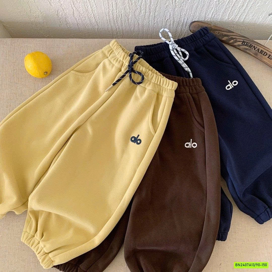 QUẦN NỈ BO GẤU THÊU A.LO