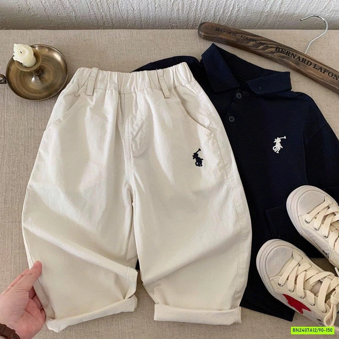 BAGGY THÔ MỀM THÊU LOGO NGỰA