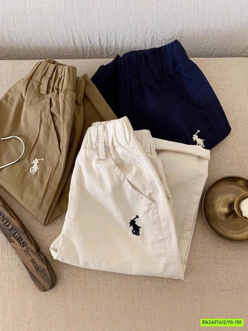 BAGGY THÔ MỀM THÊU LOGO NGỰA