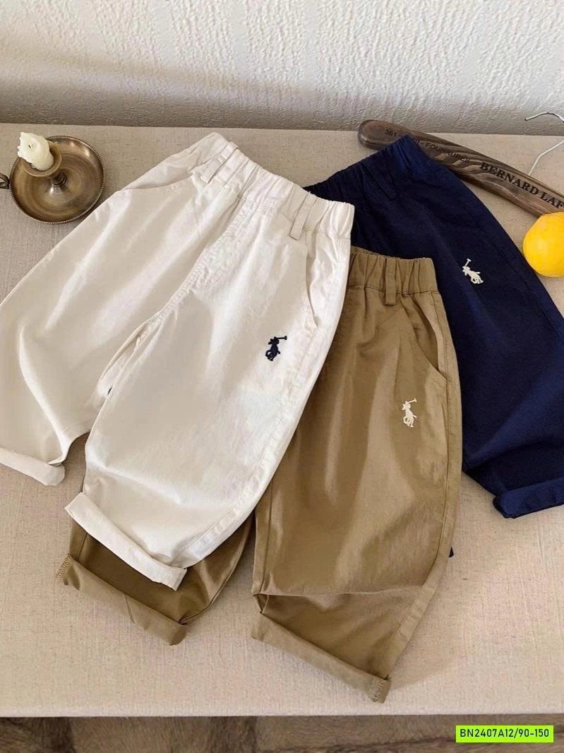 BAGGY THÔ MỀM THÊU LOGO NGỰA