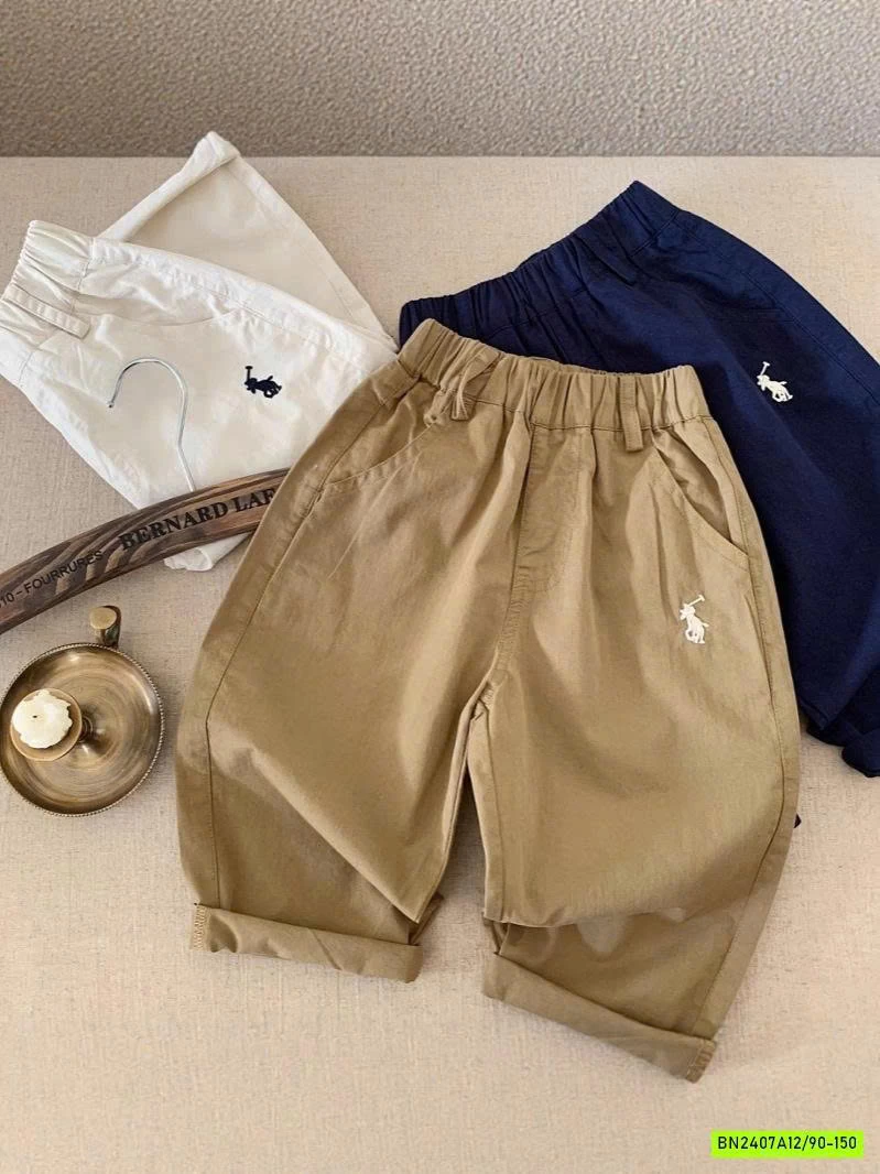 BAGGY THÔ MỀM THÊU LOGO NGỰA