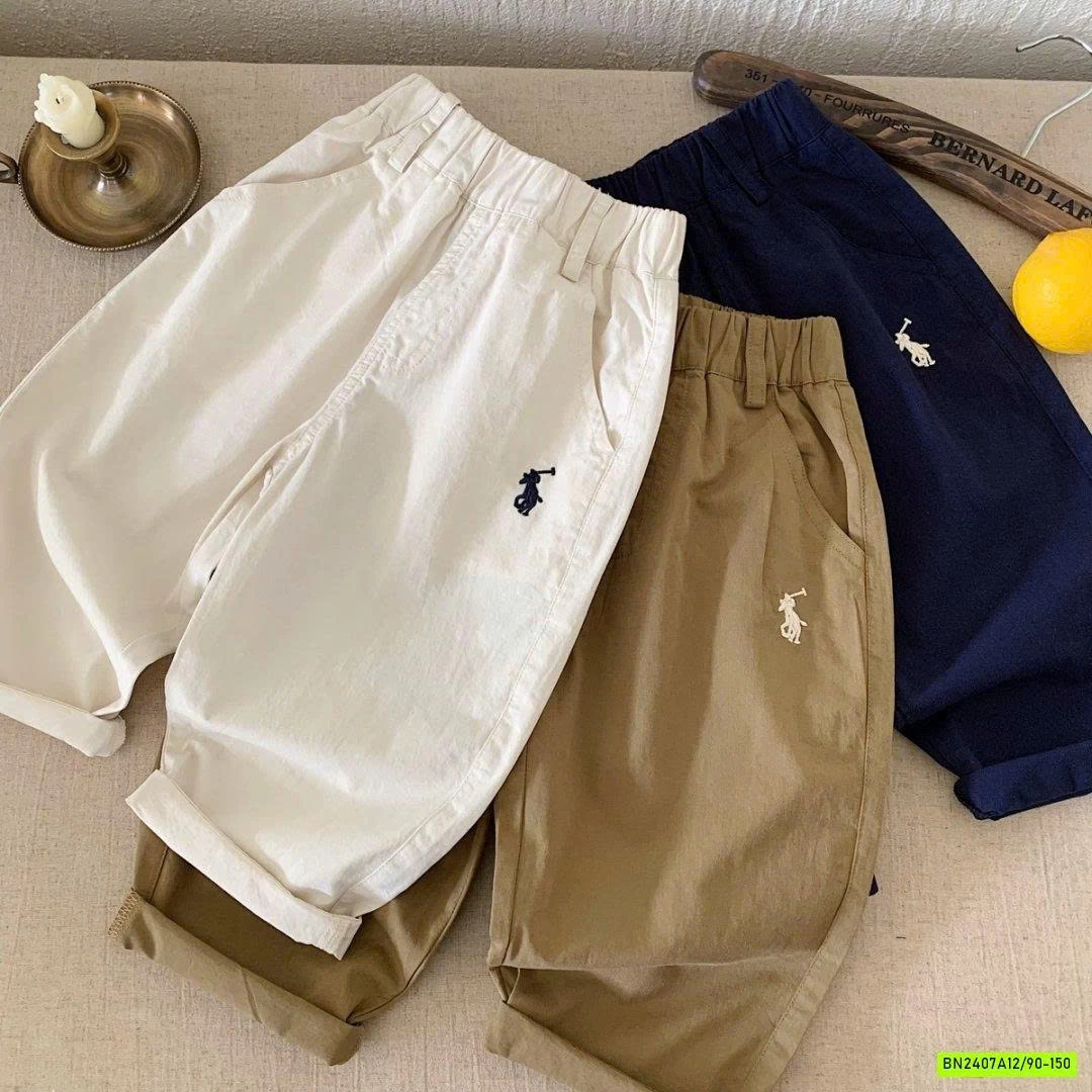 BAGGY THÔ MỀM THÊU LOGO NGỰA