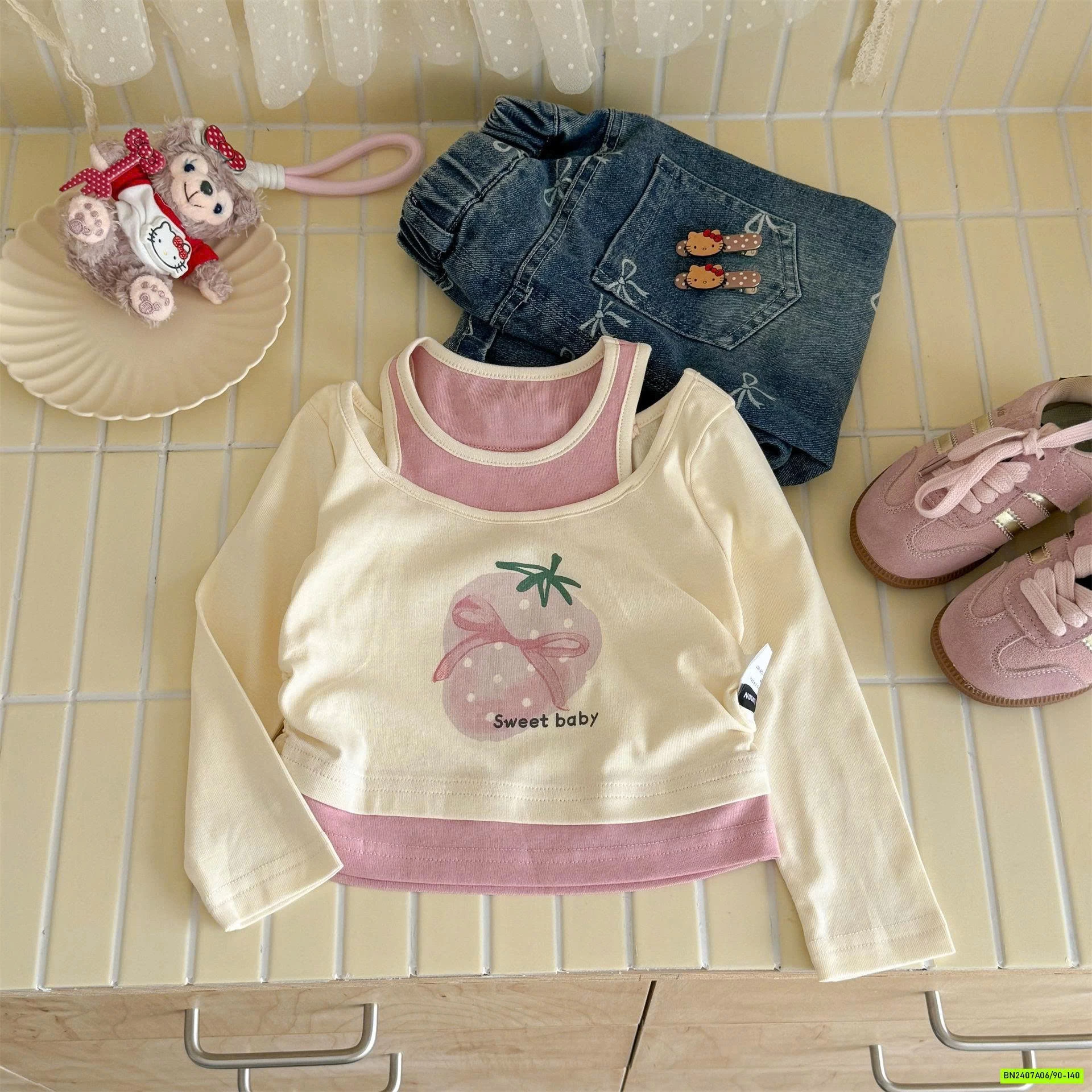 ÁO THUN GIẢ 2 LỚP TRỄ VAI NINGLI