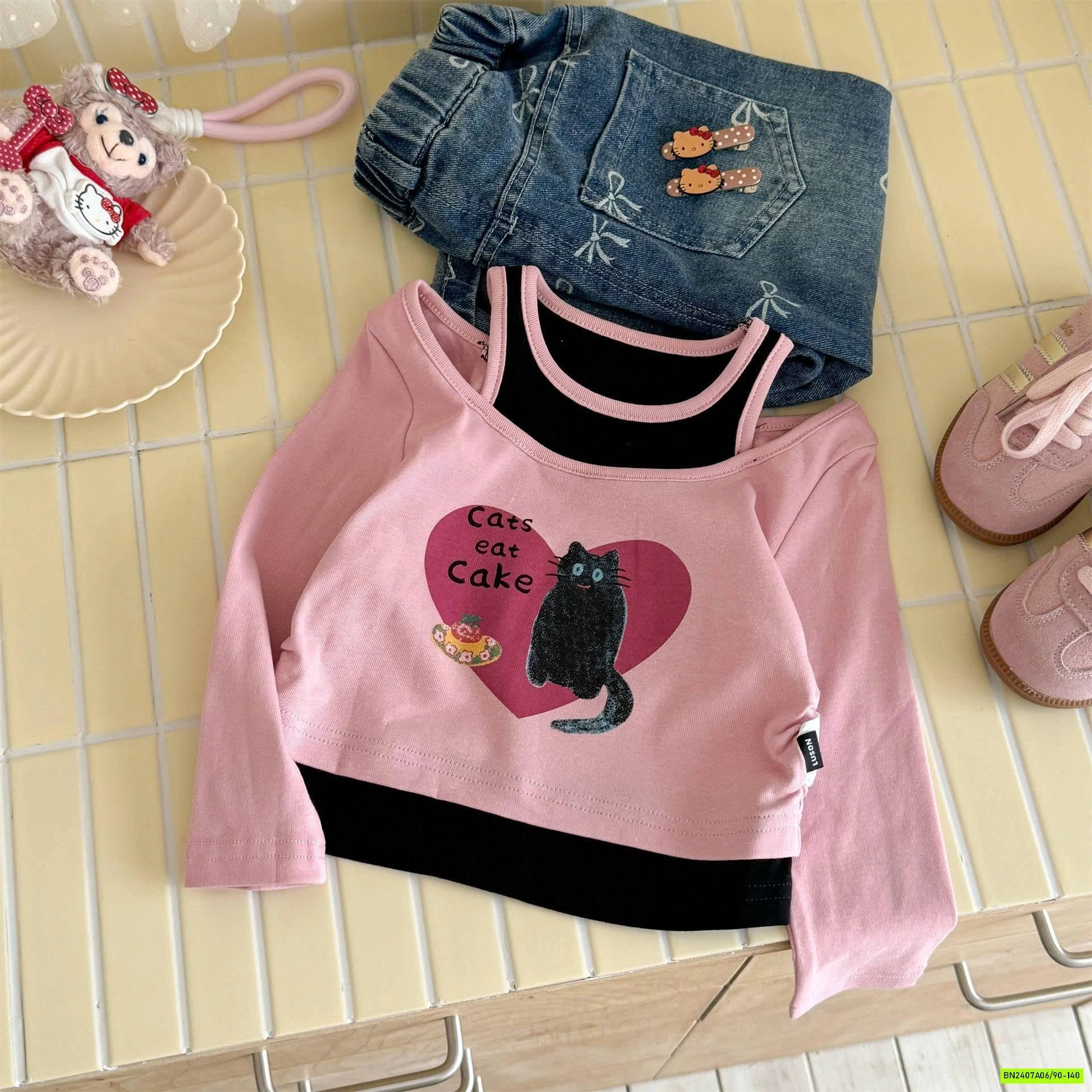 ÁO THUN GIẢ 2 LỚP TRỄ VAI NINGLI