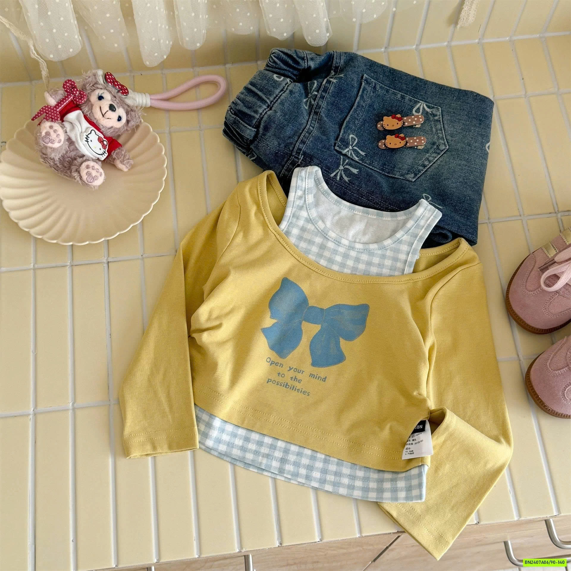 ÁO THUN GIẢ 2 LỚP TRỄ VAI NINGLI