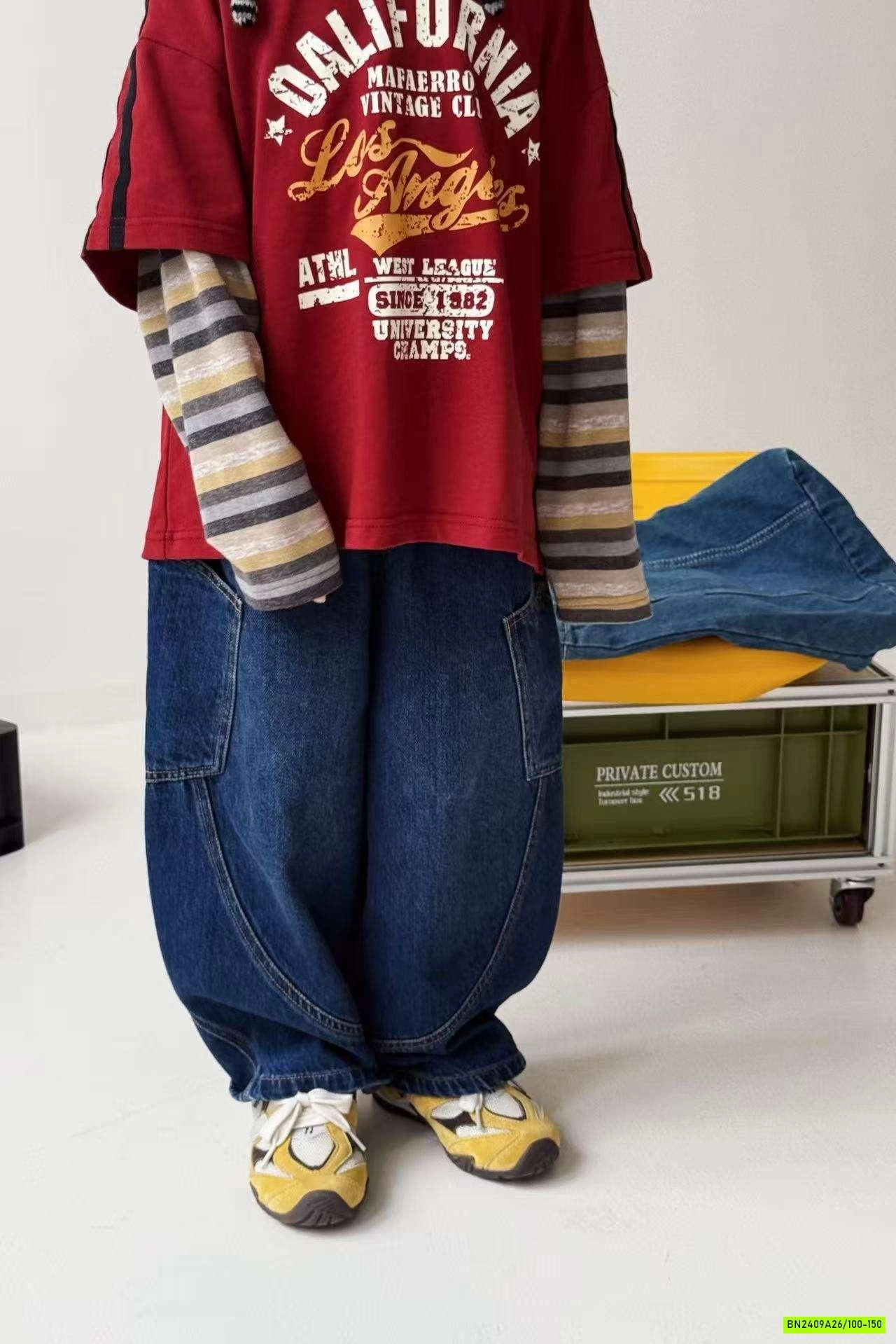 ÁO ĐỎ IN CHỮ GIẢ 2 LỚP CÁ TÍNH