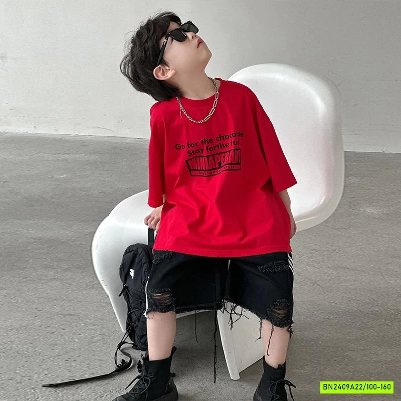 SƠ THUN NGẮN TAY IN CHỮ