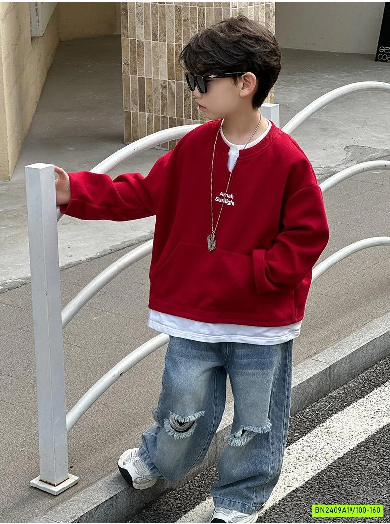 ÁO NỈ ĐỎ GIẢ 2 LỚP