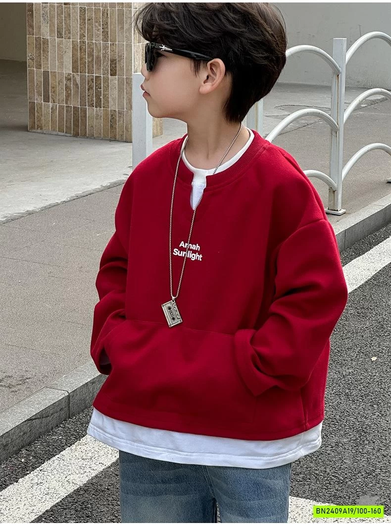 ÁO NỈ ĐỎ GIẢ 2 LỚP