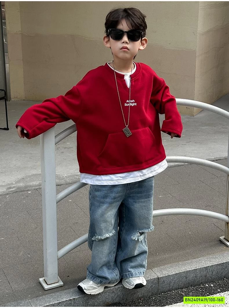 ÁO NỈ ĐỎ GIẢ 2 LỚP