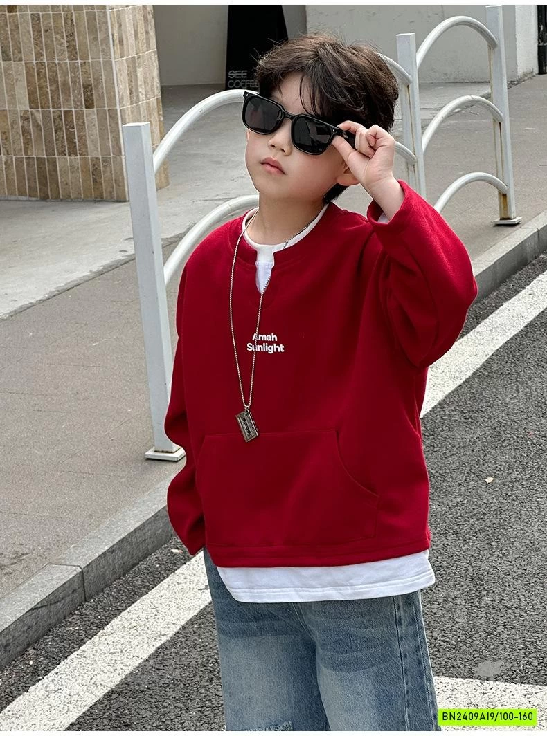 ÁO NỈ ĐỎ GIẢ 2 LỚP