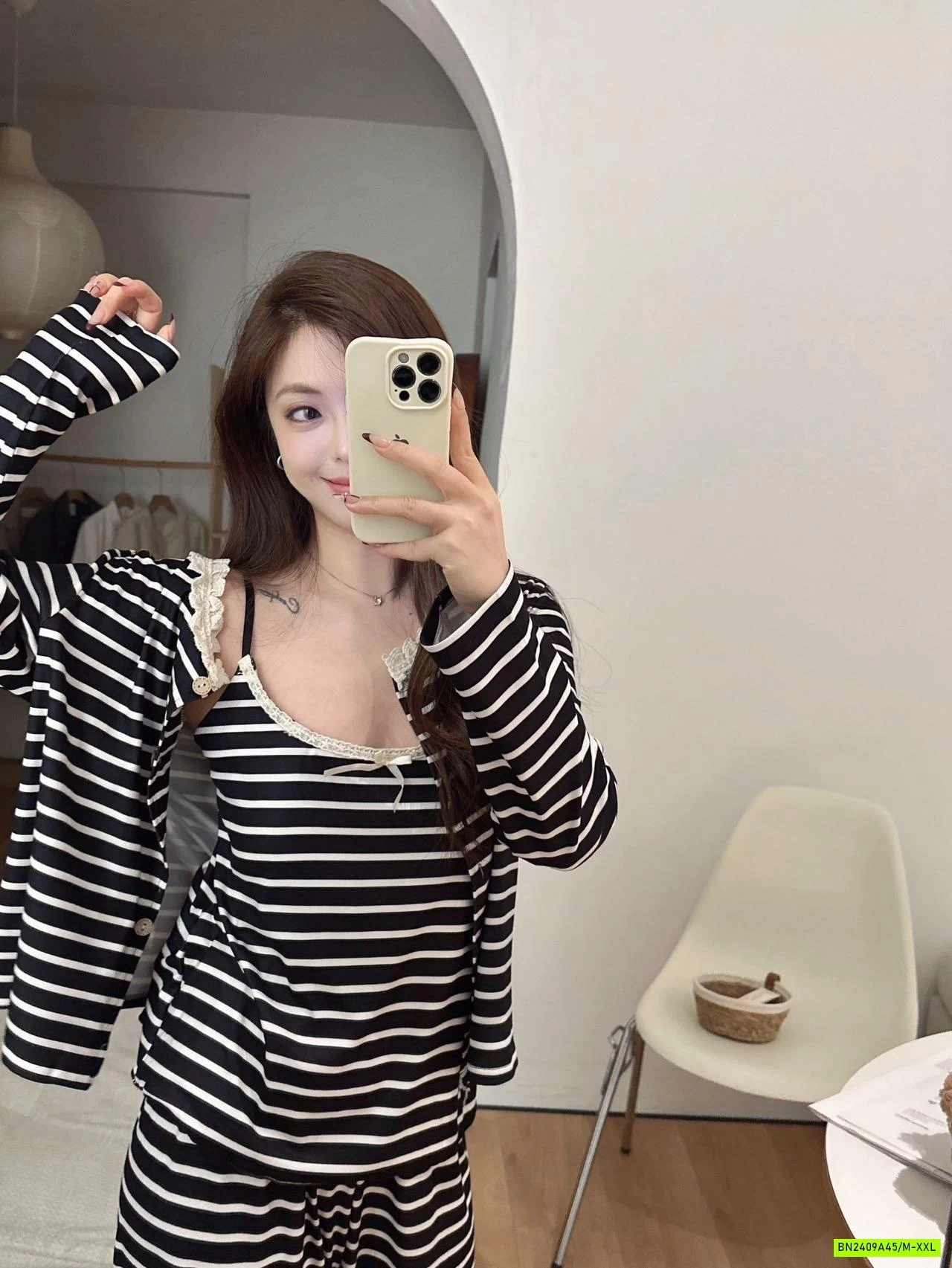 BỘ MẶC NHÀ KÈM BRA 3 CHI TIẾT HONGSHENG