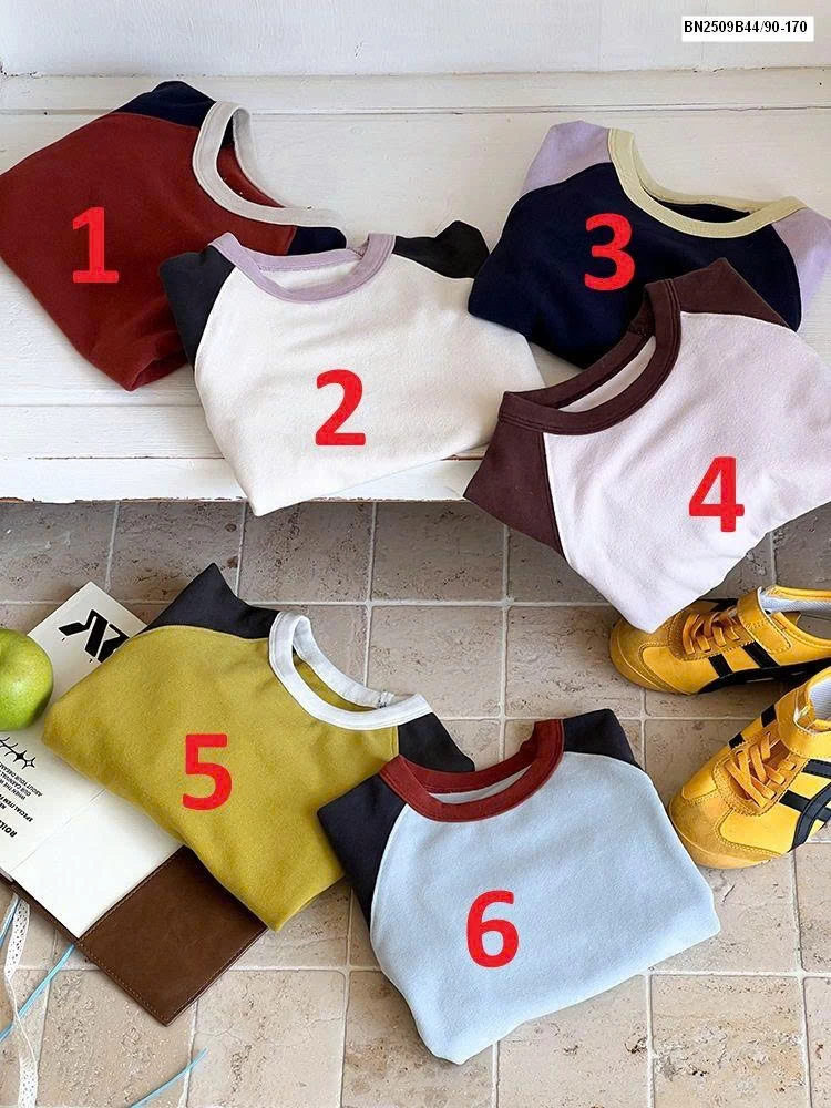 Áo dài tay phối màu nhà Ambb 25G040