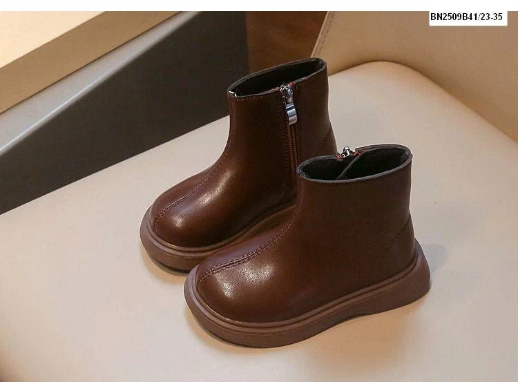 BOOT TRƠN KÉO KHÓA  CỔ NGẮN