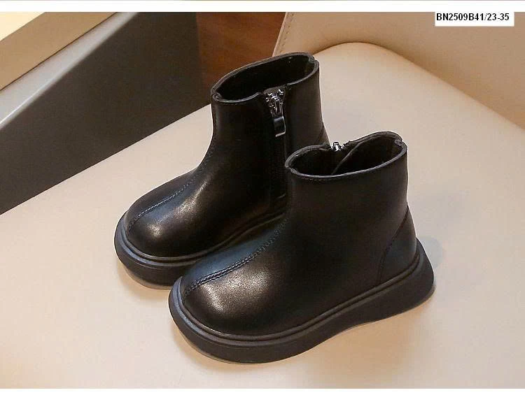 BOOT TRƠN KÉO KHÓA  CỔ NGẮN