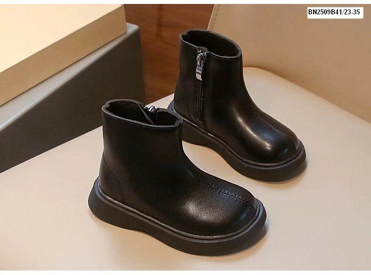 BOOT TRƠN KÉO KHÓA  CỔ NGẮN