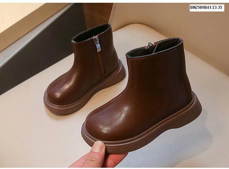 BOOT TRƠN KÉO KHÓA  CỔ NGẮN