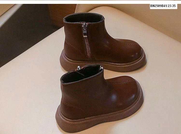 BOOT TRƠN KÉO KHÓA  CỔ NGẮN