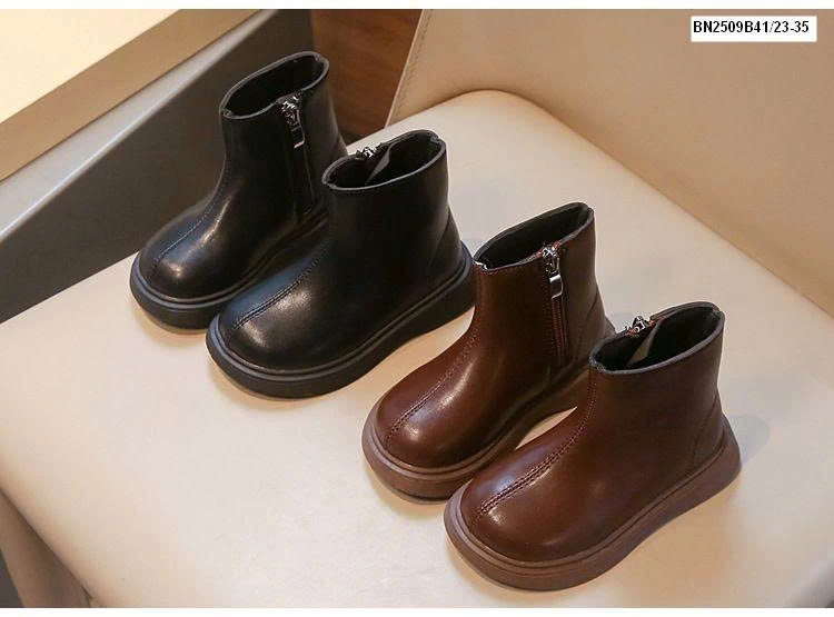 BOOT TRƠN KÉO KHÓA CỔ NGẮN