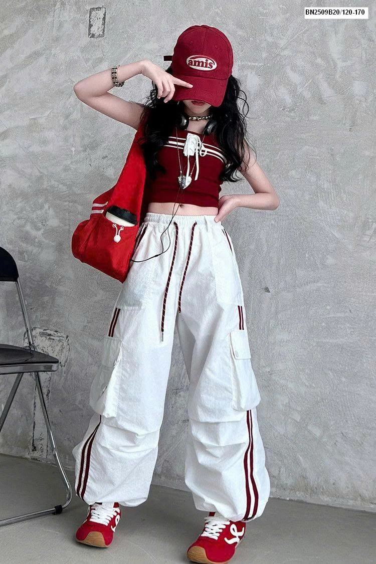 SET ÁO BALO CROPTOP MIX QUẦN GIÓ