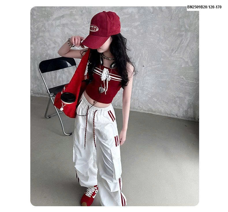 SET ÁO BALO CROPTOP MIX QUẦN GIÓ