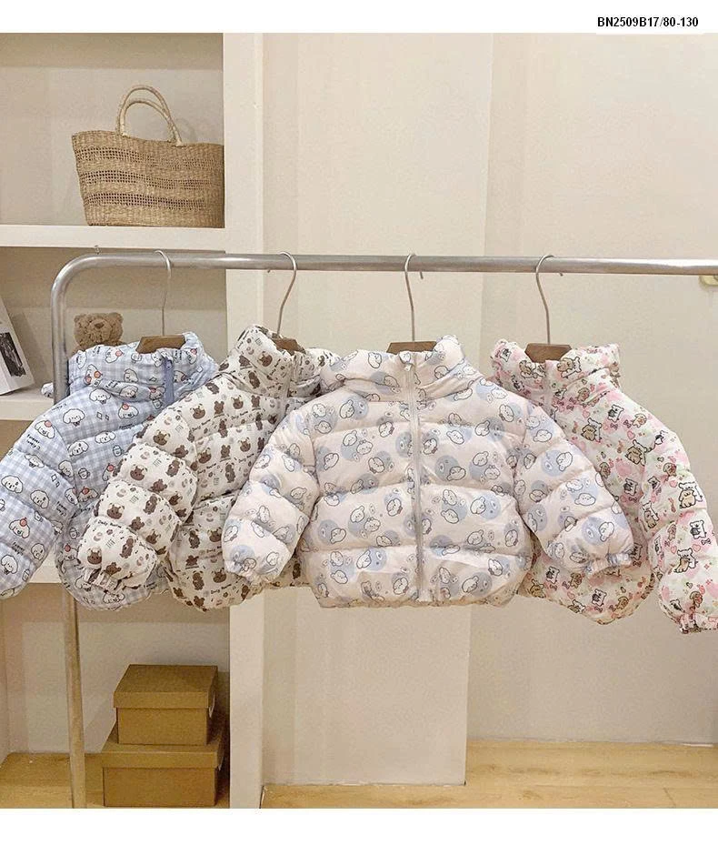 ÁO KHOÁC LÔNG VŨ HOẠT HÌNH DỄ THƯƠNG