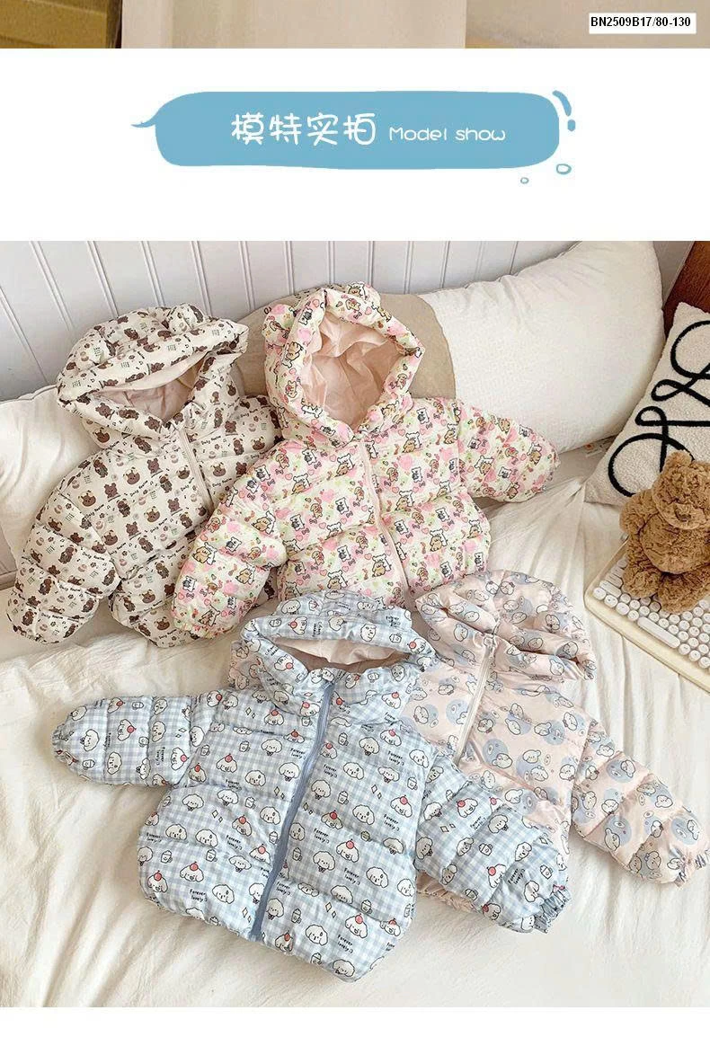 ÁO KHOÁC LÔNG VŨ HOẠT HÌNH DỄ THƯƠNG