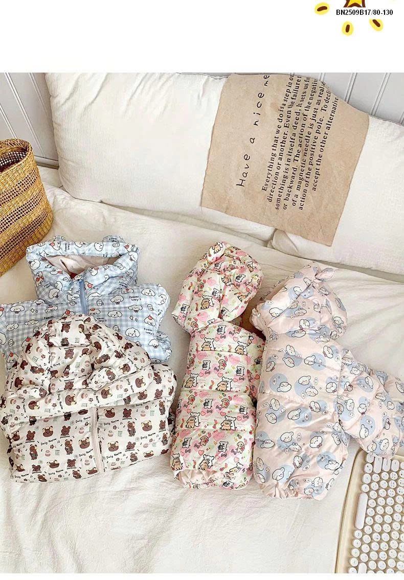 ÁO KHOÁC LÔNG VŨ HOẠT HÌNH DỄ THƯƠNG