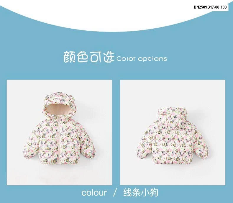 ÁO KHOÁC LÔNG VŨ HOẠT HÌNH DỄ THƯƠNG