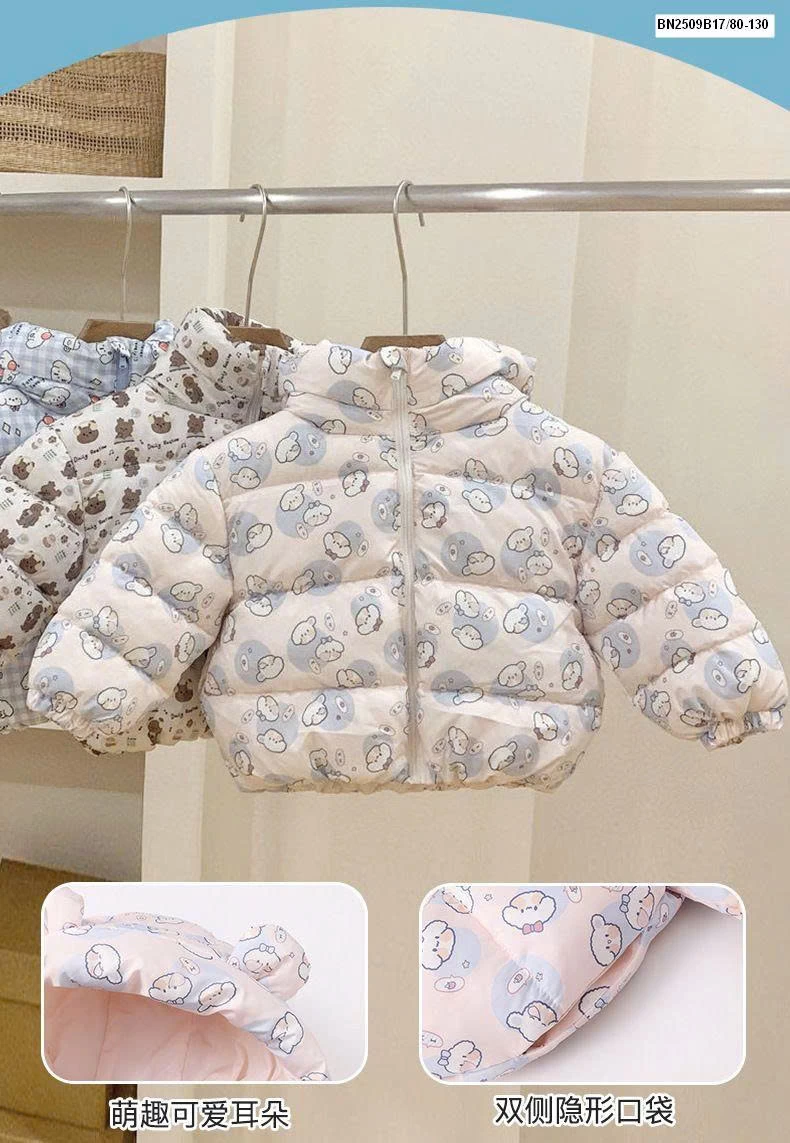 ÁO KHOÁC LÔNG VŨ HOẠT HÌNH DỄ THƯƠNG