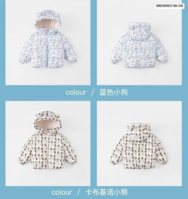 ÁO KHOÁC LÔNG VŨ HOẠT HÌNH DỄ THƯƠNG