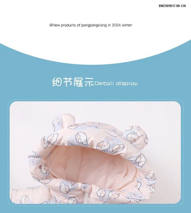 ÁO KHOÁC LÔNG VŨ HOẠT HÌNH DỄ THƯƠNG