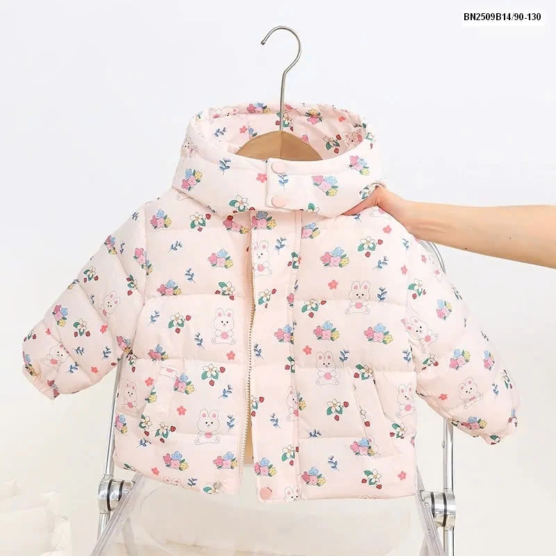 ÁO KHOÁC THỎ HOA TRẦN LÔNG