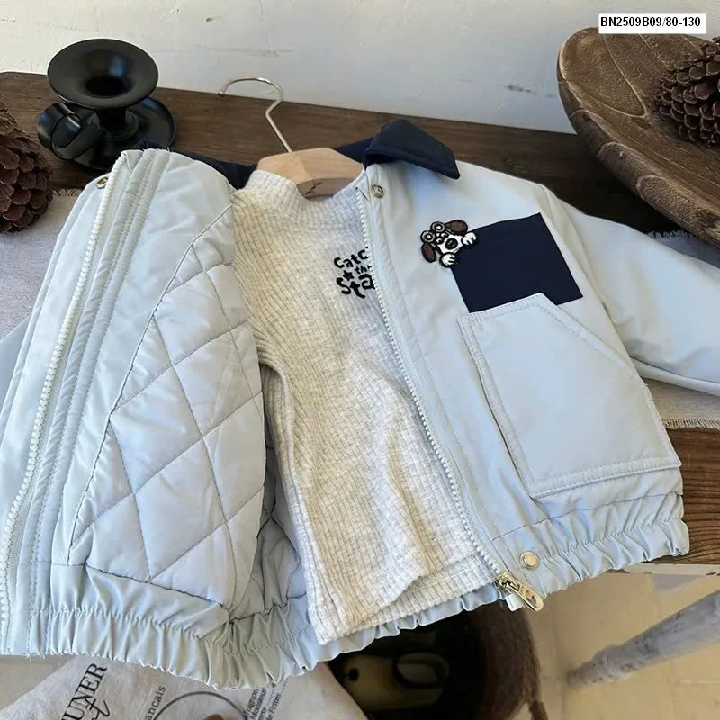 ÁO KHOÁC CHẦN BÔNG HÌNH CÚN BT