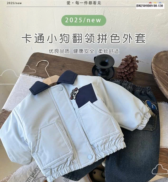 ÁO KHOÁC CHẦN BÔNG HÌNH CÚN BT