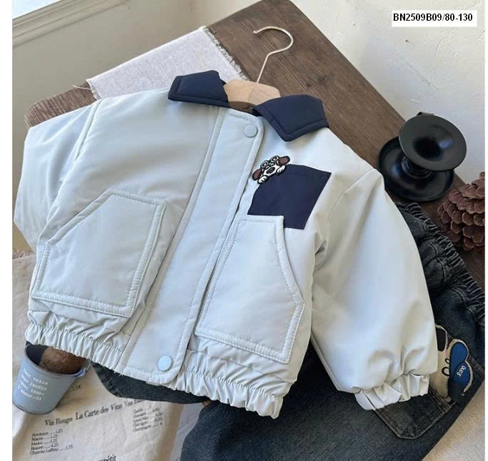 ÁO KHOÁC CHẦN BÔNG HÌNH CÚN BT